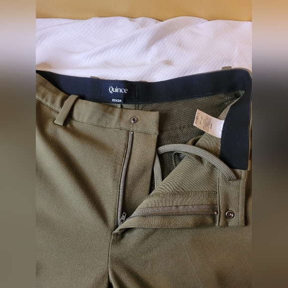 Quince Ultra-Stretch 24/7 Smart Chino M-PNT-6 Green Drawstring Pants sz 32 x 34 - Picture 6 of 11